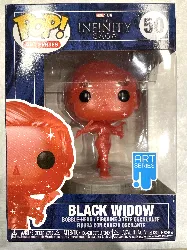figurine funko! pop - infinity saga n°50 - black widow (red) art serie