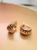 boucles d'oreilles créoles bombées en or rose or 750 millième (18 ct) 4,19g