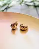 boucles d'oreilles créoles bombées en or rose or 750 millième (18 ct) 4,19g