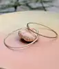 boucles d'oreilles grandes créoles en or entièrement serties de petits diamants or 750 millième (18 ct) 11,16g