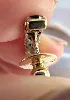 boucles d'oreilles or et saphir or 750 millième (18 ct) 3,29g