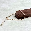 bracelet bracelet rivière serti d'oxydes en acier doré l16-21 cm