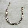 bracelet bracelet rivière serti d'oxydes en acier doré l16-21 cm