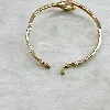 bracelet jonc fleur pavé d'oxydes d6 cm