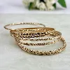 bracelet semainier en acier doré d6,5 cm