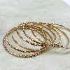 bracelet semainier en acier doré d6,5 cm