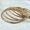 bracelet semainier en acier doré d6,5 cm