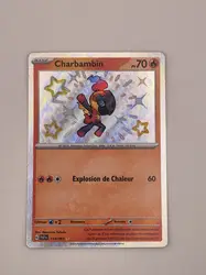carte pokémon charbambin 114/091 - holo shiny -ev04.5 destinées de paldea fr
