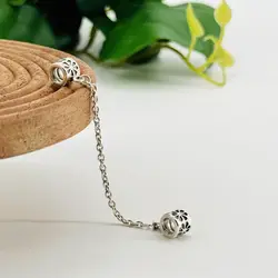 charm pandora chaîne de sécurité fleur de marguerite  argent 925 millième (22 ct) 3,39g