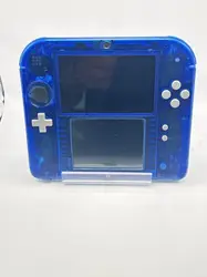 jeu consoles hardware nintendo 2ds bleu transparent + jeu pokémon version bleue