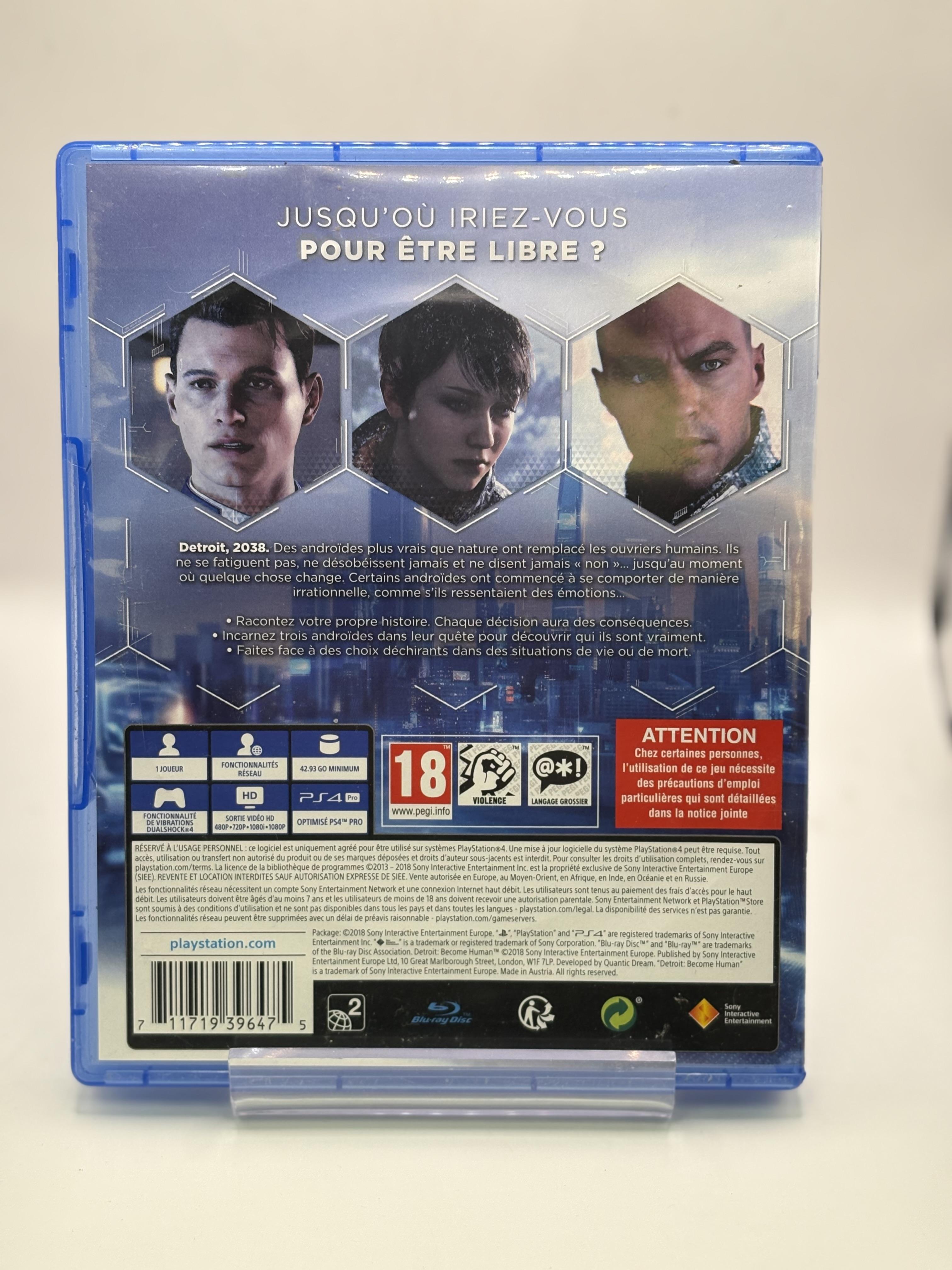 Jeu Ps4 Sony Detroit Become Human