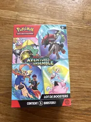 lot de 6 boosters pokémon écarlate et violet – aventures ensemble