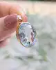 pendentif or serti d'une grande aigue-marine or 750 millième (18 ct) 6,12g