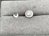 132509 boucles d'oreilles puces oxyde rond entouré de petits oxydes 8mm argent 925 millième (22 ct) 2,2g