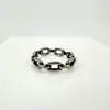 bgac bague bague maillon chaîne gourmette en acier argenté t61