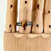 bgac bague chevalière avec pierre oeil de tigre ovale en acier argenté t67