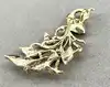 broche broche pean pavé d'oxydes en métal doré t3,5  x 6,8 cm
