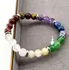 brpi braccelet élastiqué 7 chakras en pierre d8mm