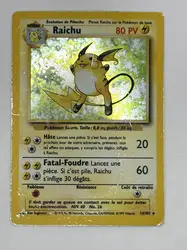 carte pokémon : raichu 14/102 edition 2 set de base wizards