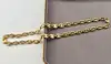 chac collier chaîne maille grain de café en acier argenté l60 cm