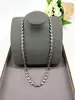 chac collier chaîne maille grain de café en acier doré l50 cm