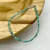 clpi bracelet billes en pierre agate opaline d3mm et métal argenté l16-22 cm
