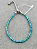 clpi bracelet billes en pierre apatite d3mm et métal argenté l16-22 cm