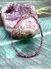 clpi bracelet billes en pierre rubis d3mm et métal argenté l16-22 cm