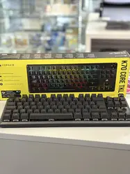 corsair k70 core tkl rgb clavier de jeu mécanique sans clé – interrupteurs linéaires mlx red v2 pré-lubrifiés – double couche d'at