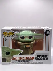 figurine funko! pop - star wars mandalorian - the child with cup - 10 cm - 378