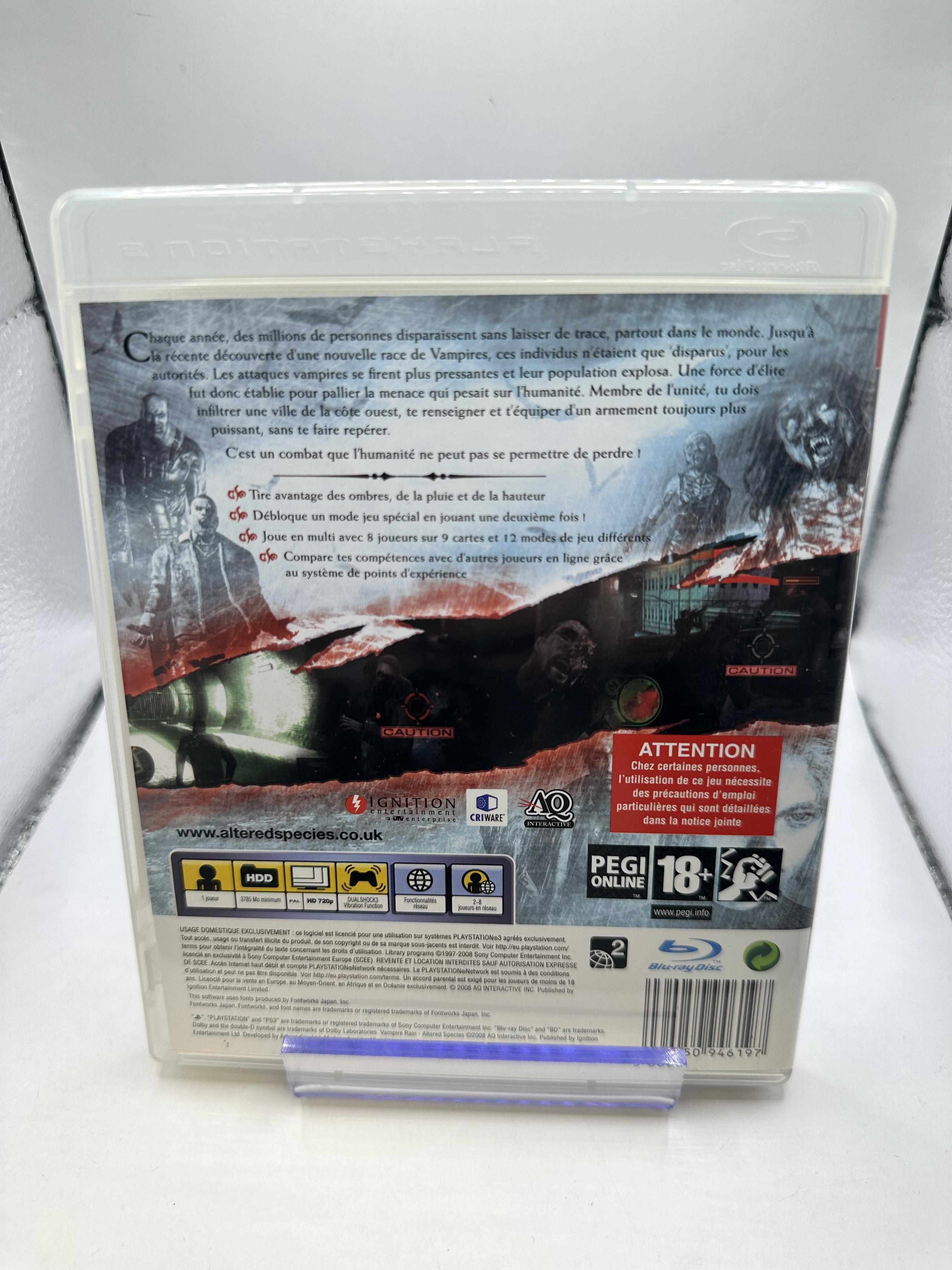 jeu Ps3 Vampire Rain Altered Species