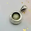 pendentif en argent rond orné d'un cabochon en pierre naturelle argent 925 millième (22 ct) 4,81 g