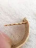 boucles d'oreilles demies créoles en or motif large or 750 millième (18 ct) 2,21g