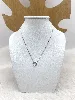 collier avec pendentif motif fleur oxydée argent 925 millième (22 ct) 1,45g