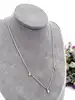 collier dpt fin argent doré et 3 oxydes de zirconium serti clos argent 925 millième (22 ct) 1,95g