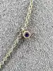 collier dpt fin argent doré et 3 oxydes de zirconium serti clos argent 925 millième (22 ct) 1,95g