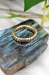 bague bvlgari tubogas en 3 ors   or 750 millième (18 ct) 5,48g