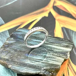 bague argent  lignes d'oxydes argent 925 millième (22 ct) 2,05g