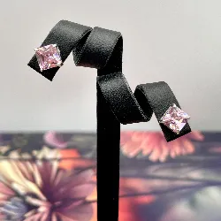 boucles d'oreilles argent oxyde rose argent 925 millième (22 ct) 1,84g