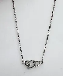 bracelet argent double coeur argent 925 millième (22 ct) 0,85g