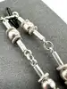 bracelet en argent souple avec tubes et perles l19,5cm argent 925 millième (22 ct) 7,8g