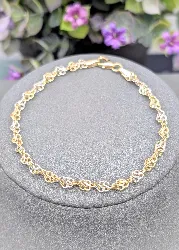 bracelet maille singapour en 2 ors or 375 millième (9 ct) 1,89g