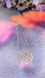 bracelet motif rond vidé or 375 millième (9 ct) 0,85g