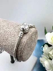 bracelet pandora maille serpent avec un fermoir en forme de coeur argent 925 millième (22 ct) 13,77g