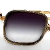 lunettes de soleil john dalia marvin avec des verres gris dégradés et monture plaquée en or