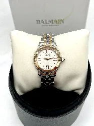 montre balmain éria mini round mivement quartz boîtier et bracelet en acier argenté er doré
