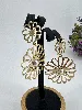 3121909 boucles d'oreilles pendantes en forme de marguerite ornée de perle synthétique en acier doré