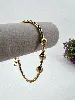 31221521 bracelet maille serpent avec 3 billes en acier doré