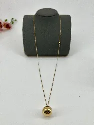 31221680 sautoir /collier bola en acier doré