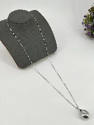 31221980 sautoir /collier bola en acier argenté